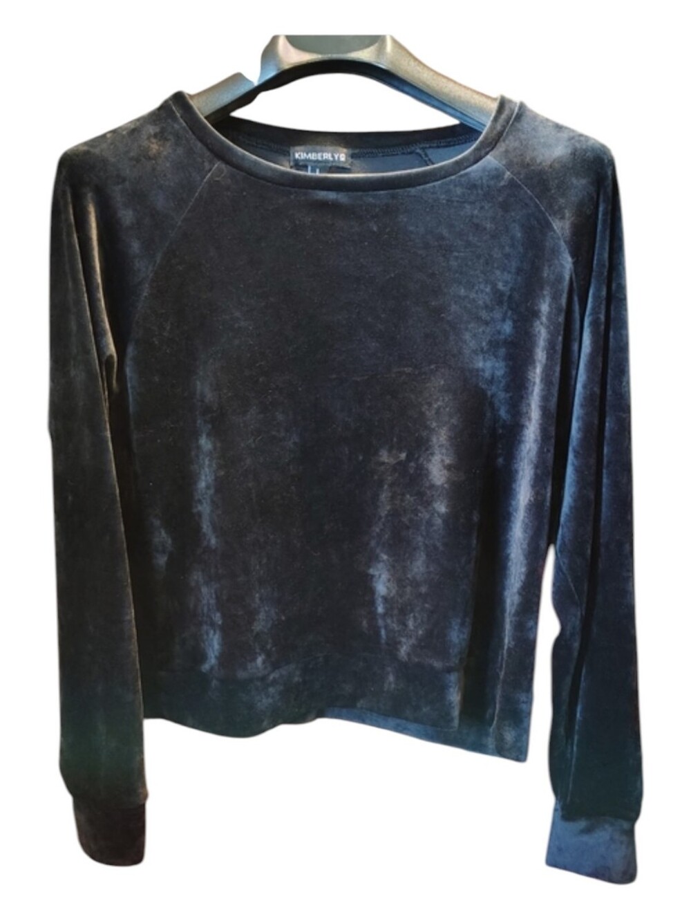 Kimberly Q Black Velvet Long-Sleeve Top
